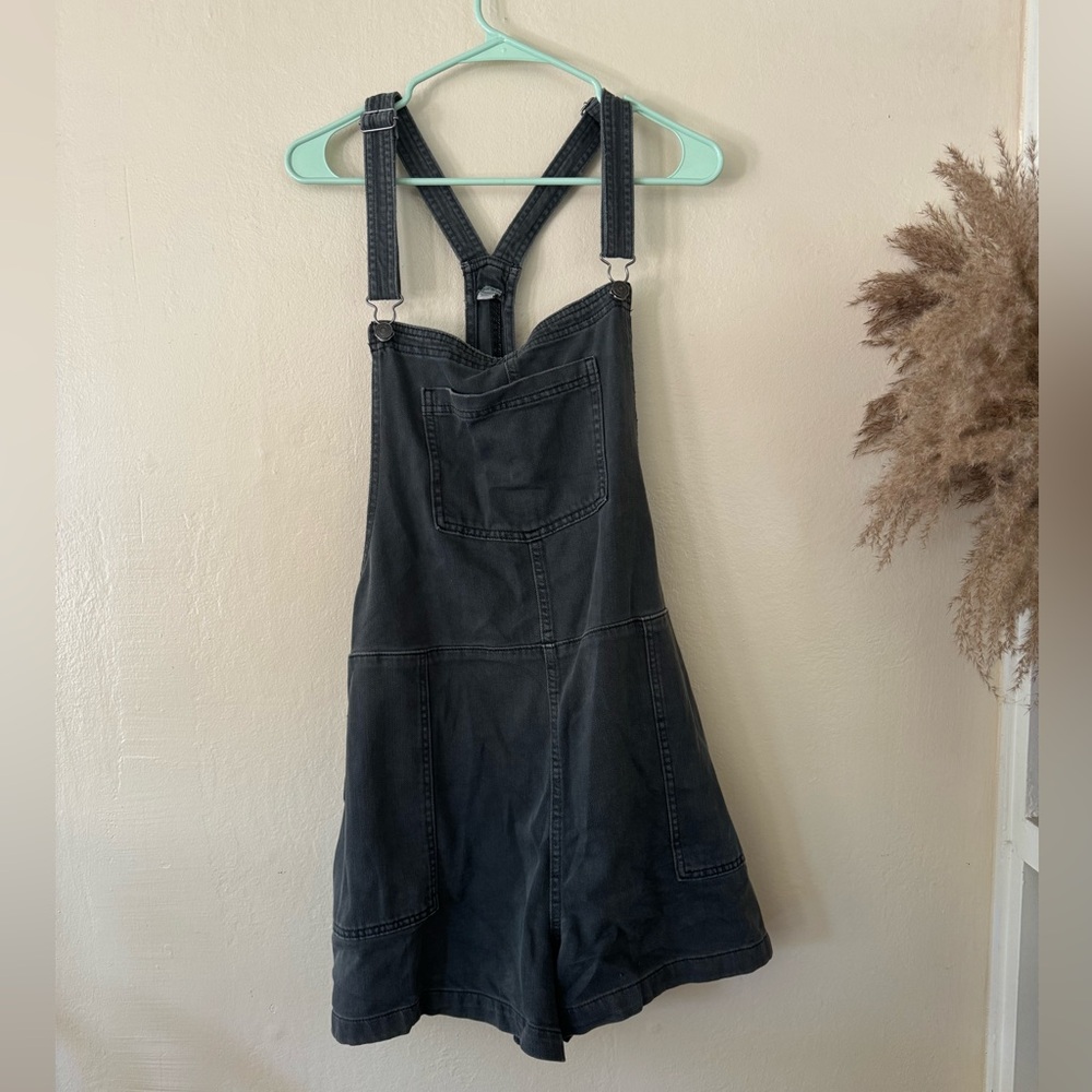 Black Jean Short Overalls | Shorteralls